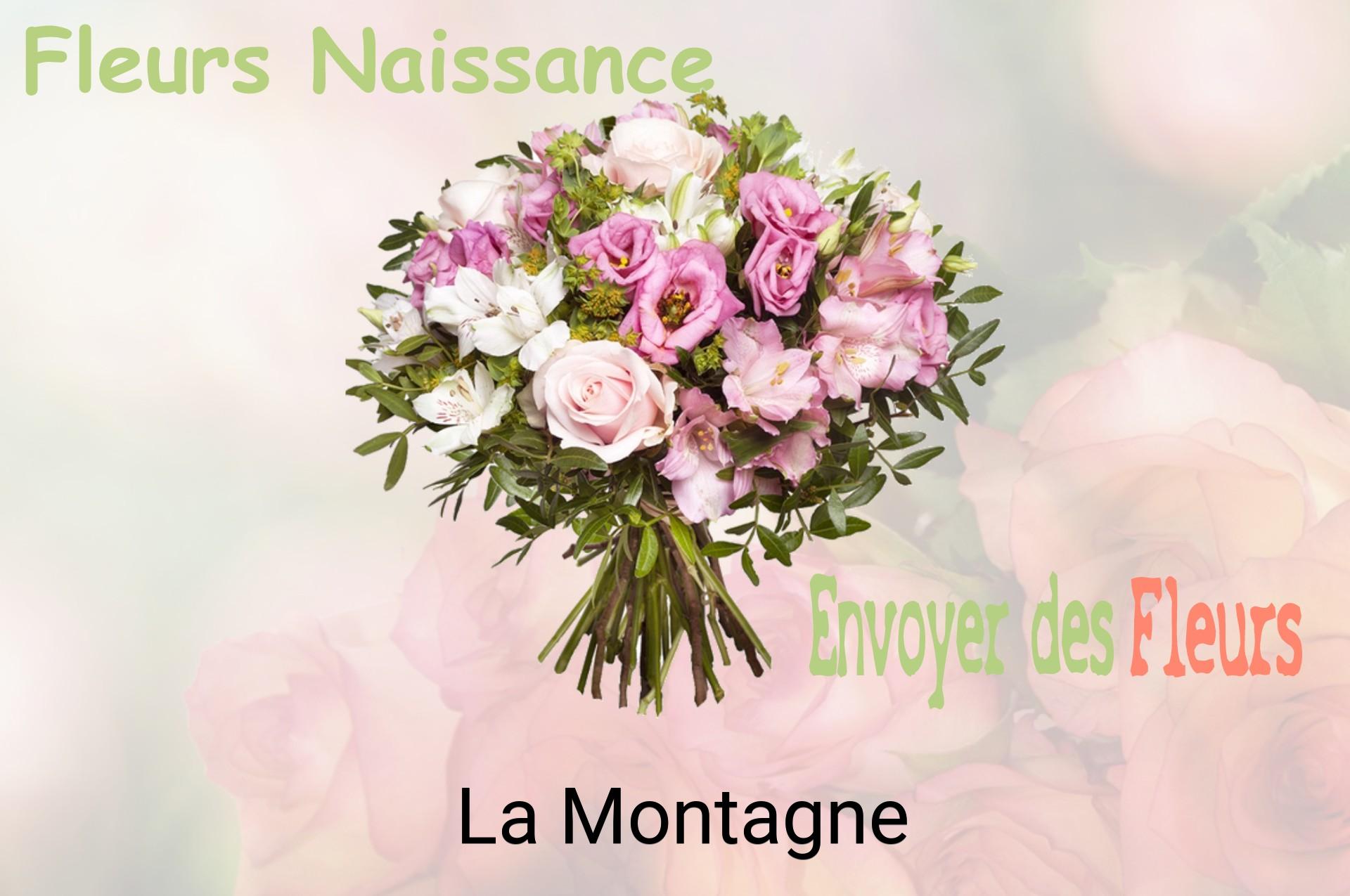 Bouquet de fleurs de naissance livré à La Montagne